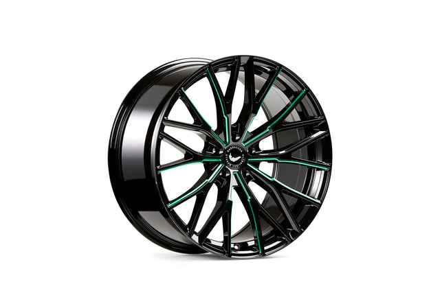 Barracuda Project 3.0 T8 Alufelge 8,5x18 ET40 5x108 Black gloss flashgreen