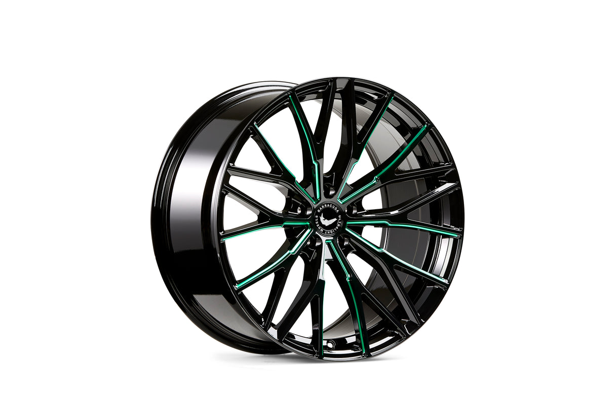 Barracuda Project 3.0 Alufelge 8,5x20 ET40 5x108 Black gloss flashgreen