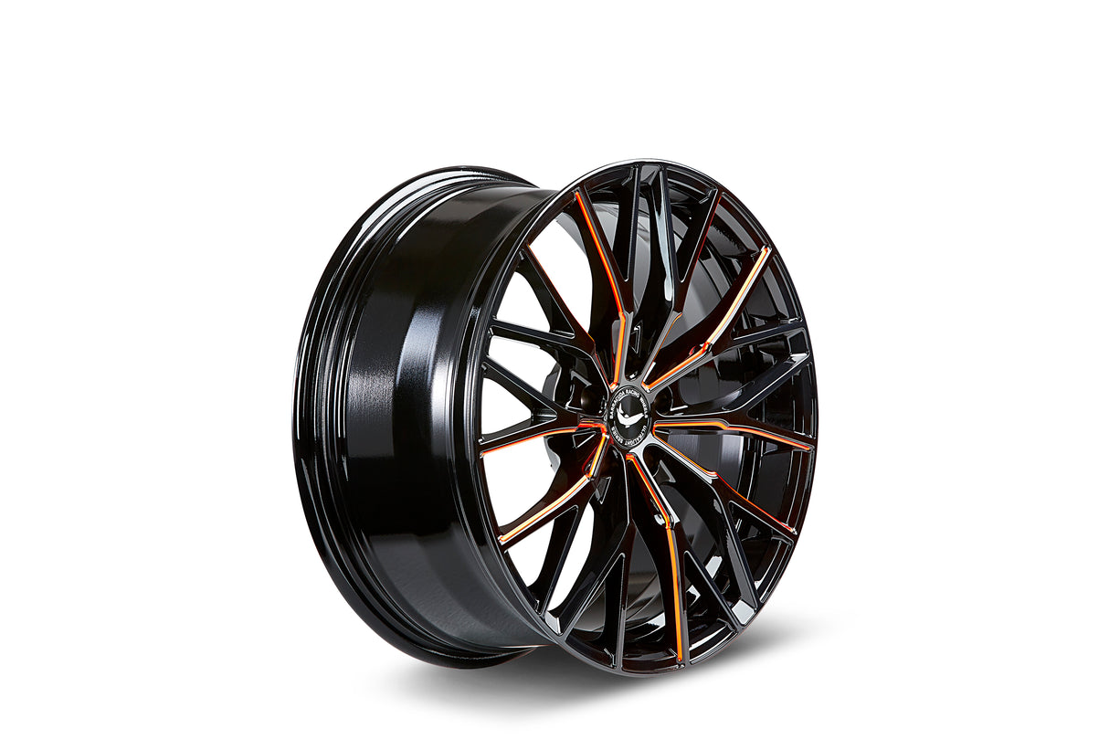 Barracuda Project 3.0 T8 Alufelge 8,5x18 ET40 5x108 Black gloss Flashorange