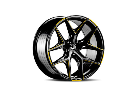 Barracuda Razzer Alufelge 8,5x19 ET40 5x108 Flash YELLOWGOLD Puresports gefräst