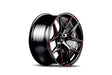 Barracuda Razzer Alufelge 9,5x21 ET25 5x112 Mattblack undercut Trimline rot Puresports gefräst