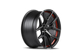 Barracuda Razzer Alufelge 9,5x21 ET27 5x112 Mattblack undercut Trimline rot Puresports gefräst