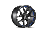 Barracuda Razzer Alufelge 10,5x21 ET19 5x112 Mattblack undertcut Trimline blau Puresports gefräst