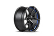 Barracuda Razzer Alufelge 9,5x21 ET25 5x112 Mattblack undertcut Trimline blau Puresports gefräst