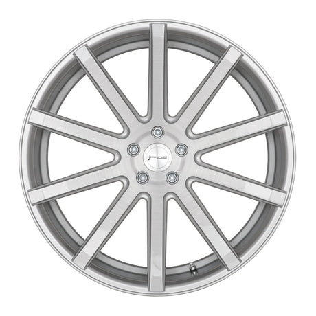 Corspeed Deville Alufelge 10,5x22 ET15 5x112 Silver-brushed-Surface/ undercut Color Trim weiß