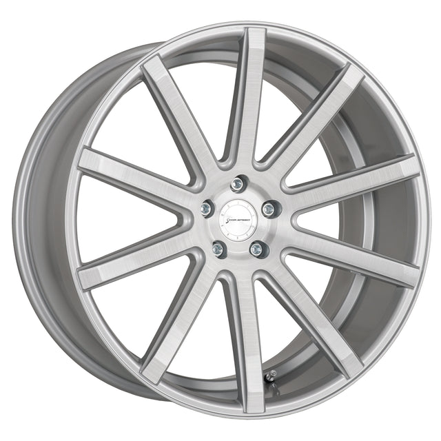 Corspeed Deville Alufelge 10,5x20 ET35 5x112 Silver-brushed-Surface/ undercut Color Trim weiß