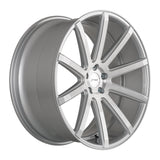 Corspeed Deville Alufelge 9,5x19 ET47 5x112 Silver-brushed-Surface/ undercut Color Trim weiß