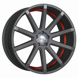 Corspeed Deville Alufelge 10,5x20 ET35 5x112 Gunmetal/ undercut Color Trim rot