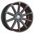 Corspeed Deville Alufelge 10,5x20 ET40 5x112 Gunmetal/ undercut Color Trim rot