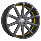 Corspeed Deville Alufelge 10,5x20 ET15 5x112 Gunmetal/ undercut Color Trim gelb