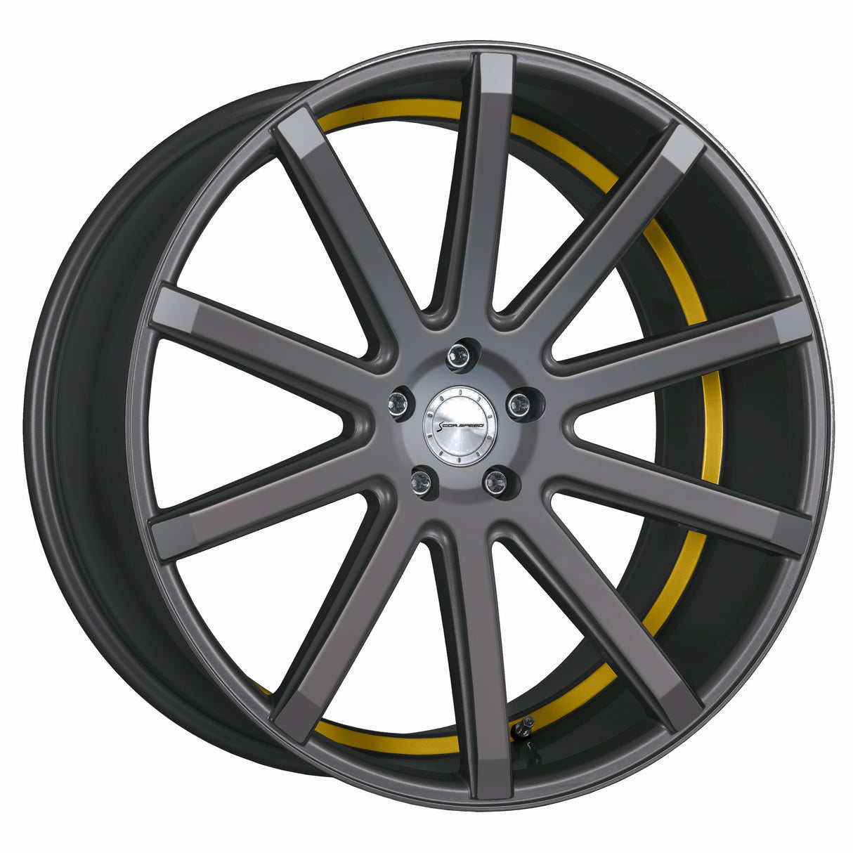 Corspeed Deville Alufelge 10,5x21 ET40 5x120 Gunmetal/ undercut Color Trim weiß