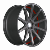 Corspeed Deville Alufelge 9x20 ET40 5x112 Gunmetal/ undercut Color Trim rot