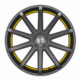 Corspeed Deville Alufelge 10,5x21 ET40 5x114,3 Gunmetal/ undercut Color Trim gelb