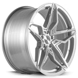 Corspeed Kharma Alufelge 8,5x19 ET35 5x120 Silver-brushed-Surface undercut Trimline red