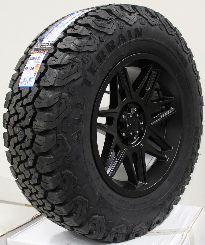 4x rims Dirt D62 9x17 ET25 5x120 + 4x tires Black Bear AT2 265/70/17