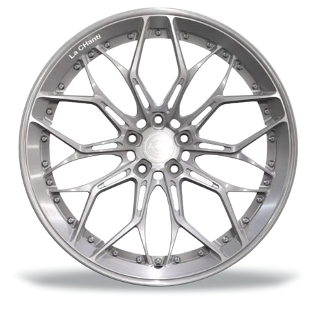 La Chanti LC-F9 12J x 22 Zoll 5x112 ET30 Machined Silver/Chrome LIP