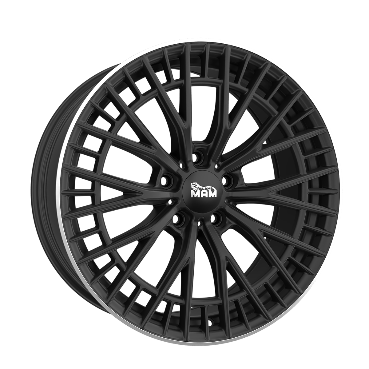 MAM GT2 Matt Black Lip Polish Alufelge 8.5x20 ET41 5x112/66.6