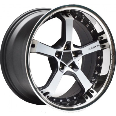 Keskin KT10 Humerus Matt Black Front Polish Sl Alufelge 9x20 ET45 5x112/66.6