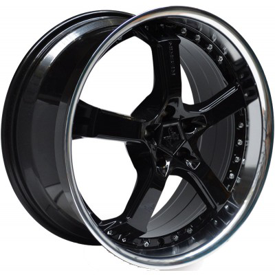 Keskin KT10 Humerus Black Lip Polish Alufelge 9.5x18 ET25 5x100/63.4