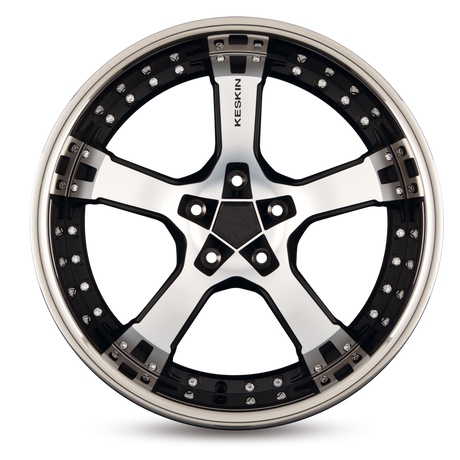 Keskin KT10 Humerus Matt Black Front Polish Sl Alufelge 10x22 ET40 5x120/74.1