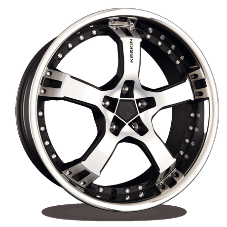 Keskin KT10 Humerus Matt Black Front Polish Sl Alufelge 9.5x18 ET40 5x112/72.6