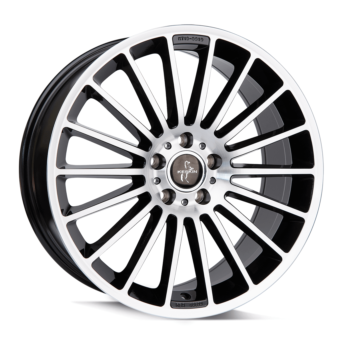 Keskin KT15 Speed Black Front Polish Alufelge 7x17 ET48 5x112/66.6