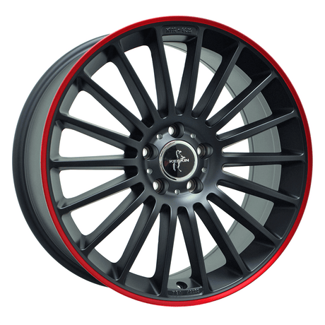 Keskin KT15 Speed Matt Black Lip Red Alufelge 8x18 ET30 5x112/66.6