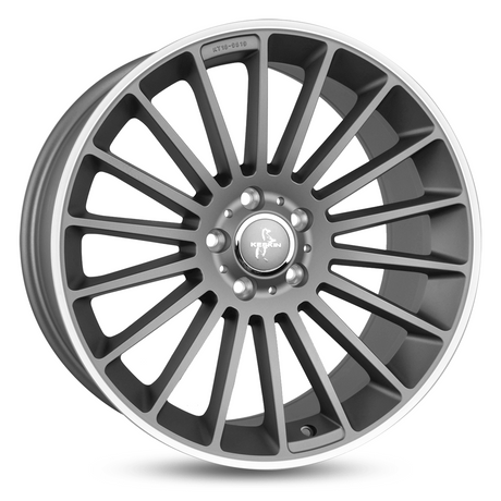 Keskin KT15 Speed Titan Grey Lip Polish Alufelge 9.5x20 ET35 5x120/72.6