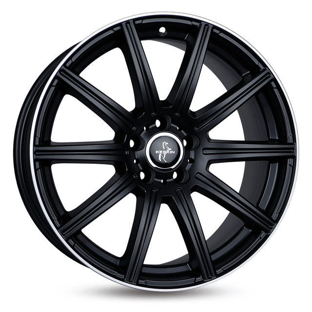 Keskin KT16 Dynamic Matt Black Lip Polish Alufelge 8x18 ET30 5x112/66.6