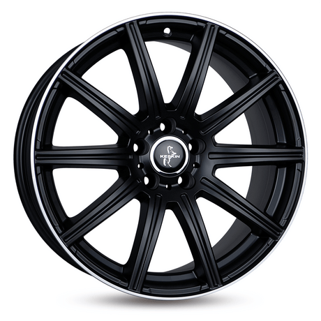 Keskin KT16 Dynamic Matt Black Lip Polish Alufelge 8x18 ET45 5x112/66.6