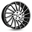 Keskin KT17 Hurricane Matt Black Front Polish Alufelge 9.5x21 ET38 5x120/74.1