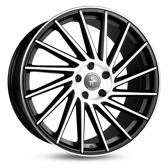 Keskin KT17 Hurricane Matt Black Front Polish Alufelge 9.5x21 ET50 5x112/66.6