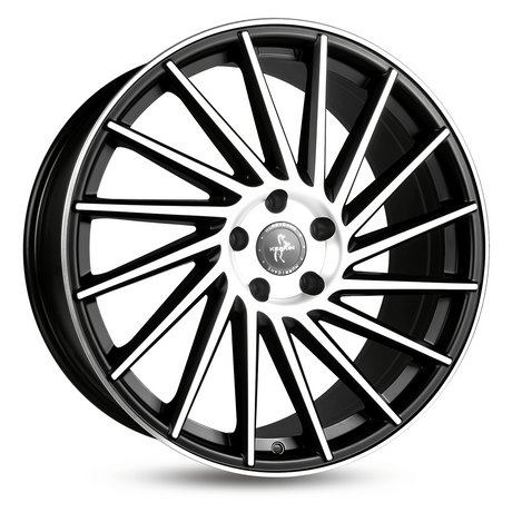 Keskin KT17 Hurricane Matt Black Front Polish Alufelge 10x22 ET40 5x120/72.6