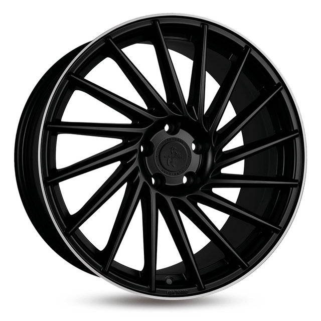 Keskin KT17 Hurricane Matt Black Lip Polish Alufelge 8x18 ET30 5x112/72.6