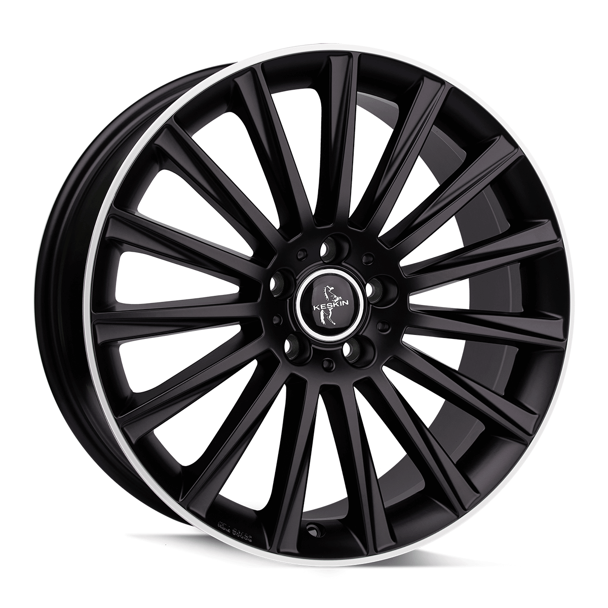 Keskin KT18 Turbo Matt Black Lip Polish Alufelge 10x22 ET50 5x130/71.5