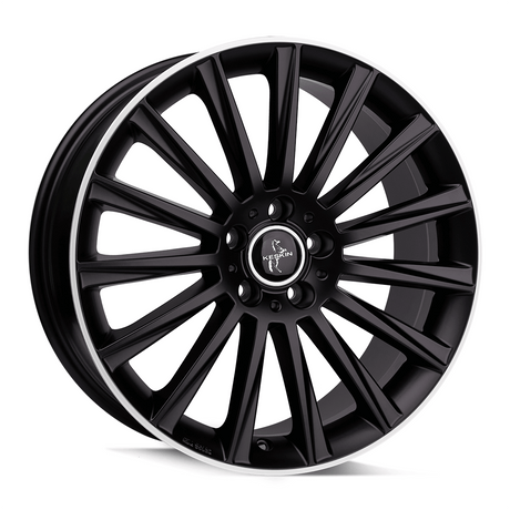 Keskin KT18 Turbo Matt Black Lip Polish Alufelge 10x22 ET58 5x130/84.1