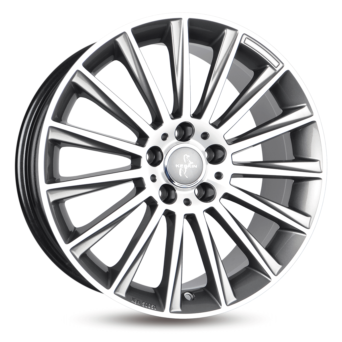 Keskin KT18 Turbo Palladium Front Polish Alufelge 10x22 ET58 5x130/84.1