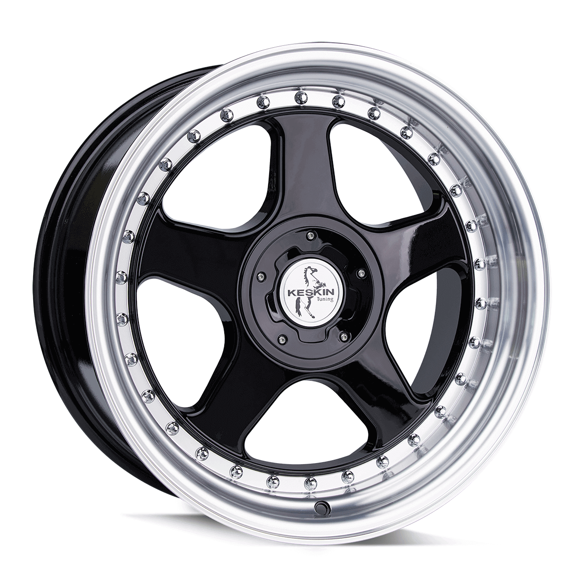 Keskin KT1 Klassik Black Lip Polish Alufelge 10x18 ET35 5x112/5x120/72.6