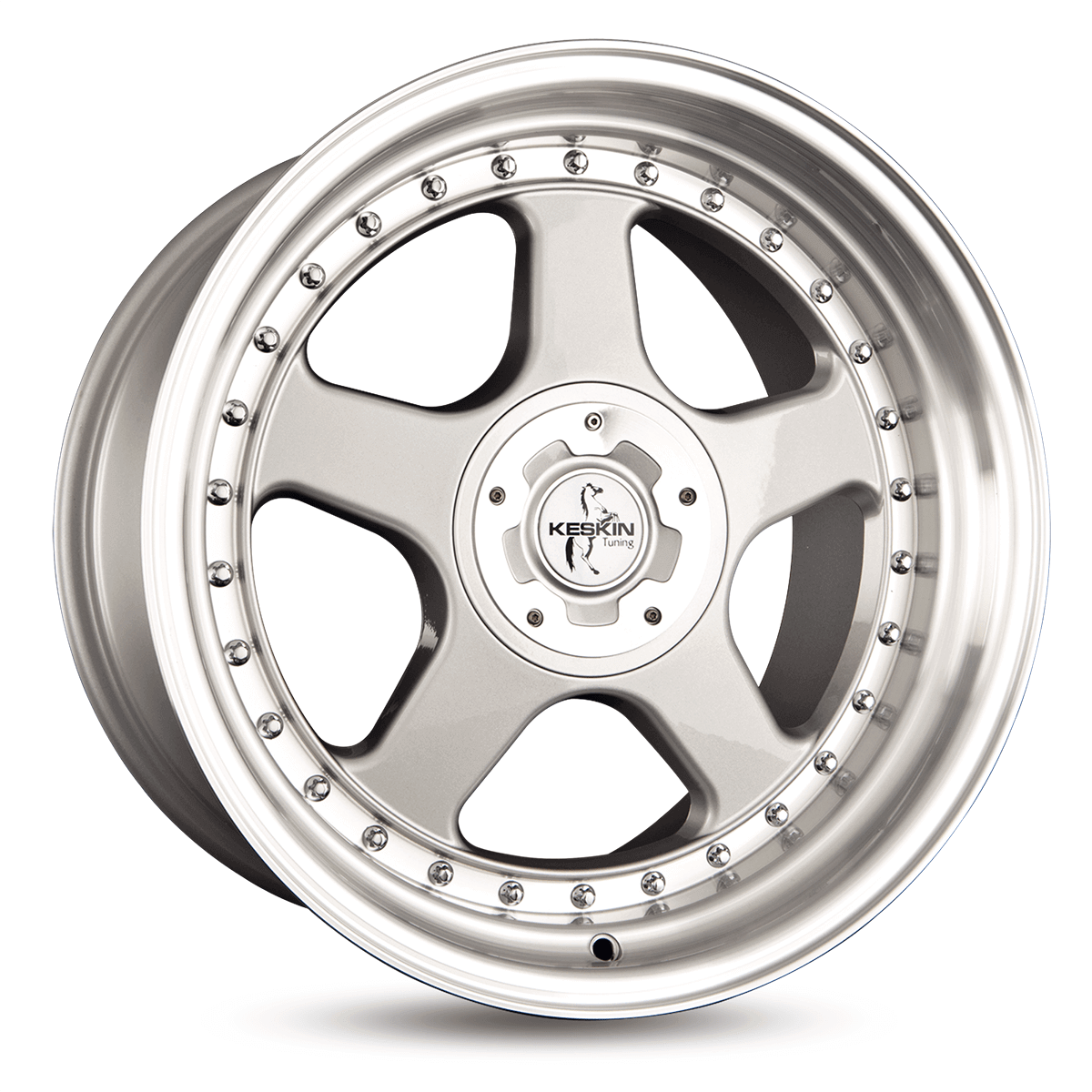 Keskin KT1 Klassik Silver Lip Polish Alufelge 10x17 ET25 5x100/72.6