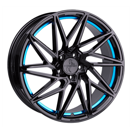Keskin KT20 Future Black Painted Blue Inside Alufelge 8.5x20 ET45 5x112/72.6