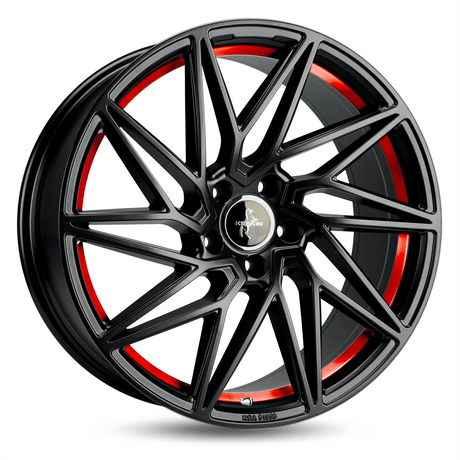 Keskin KT20 Future Matt Black Red Inside Alufelge 8.5x19 ET30 5x112/72.6