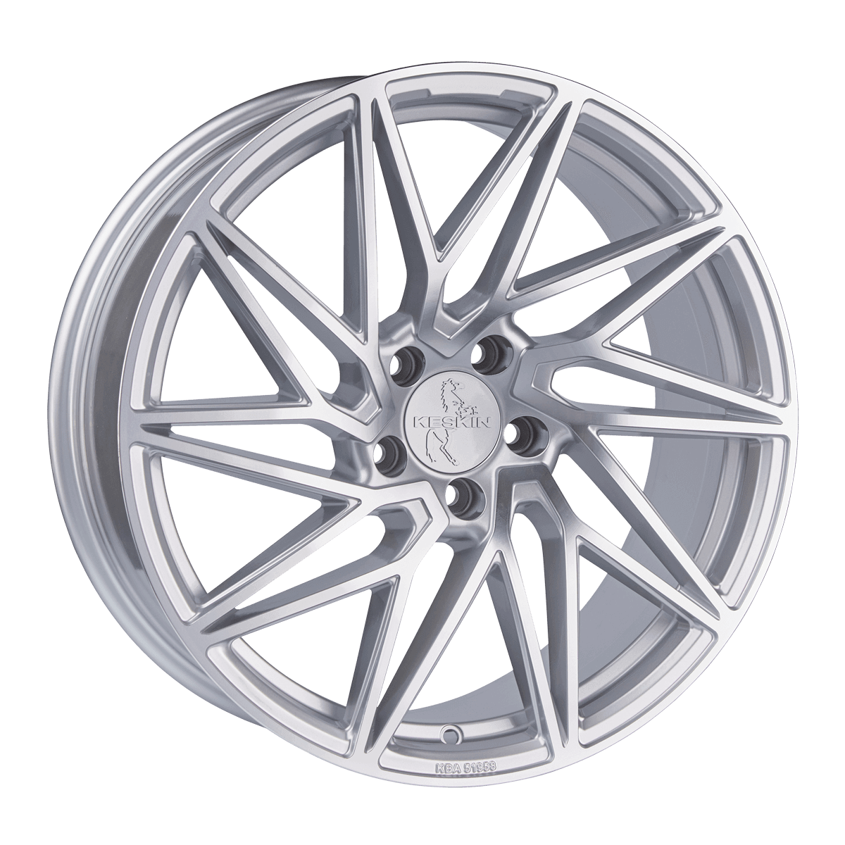Keskin KT20 Future Silver Front Polish Alufelge 8.5x20 ET45 5x112/72.6