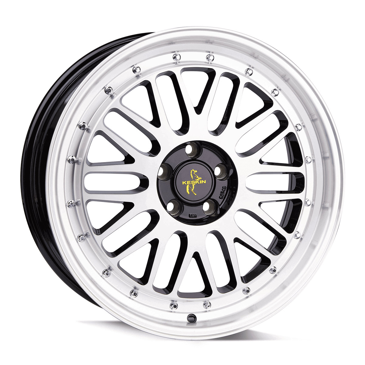 Keskin KT22 Retro Black Front Polish Alufelge 8.5x19 ET35 5x120/72.6