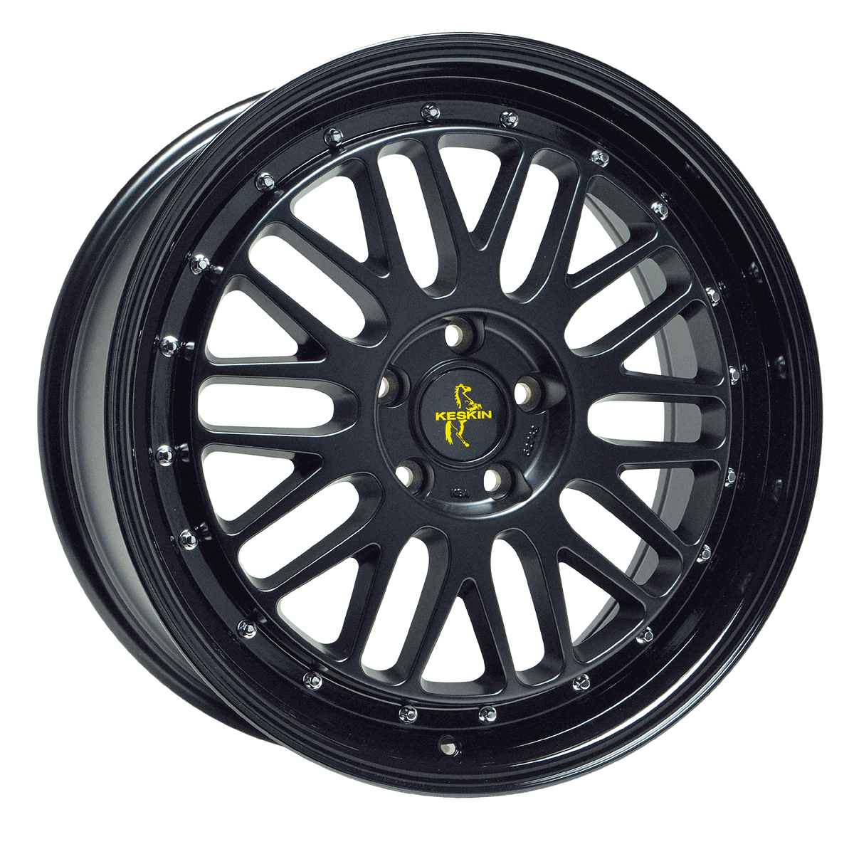 Keskin KT22 Retro Matt Black Painted Alufelge 8x18 ET45 5x112/72.6