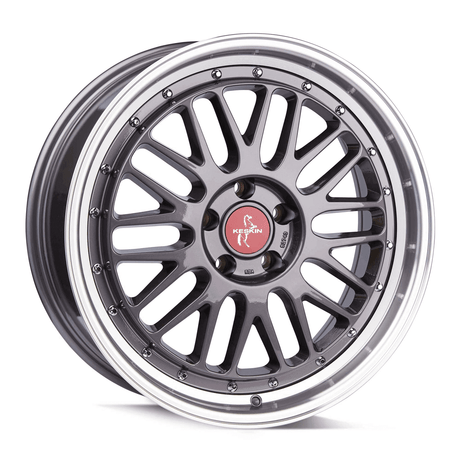 Keskin KT22 Retro Titan Grey Lip Polish Alufelge 8.5x20 ET45 5x112/72.6