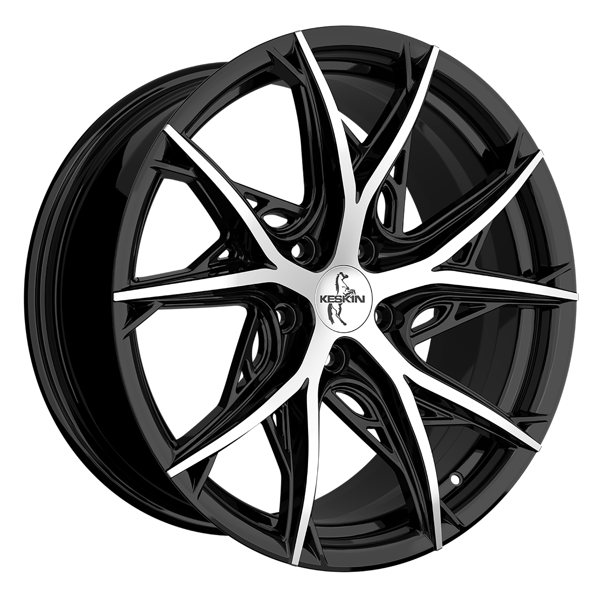 Keskin KT24C Black Front Polish Alufelge 8.5x19 ET35 5x120/72.6