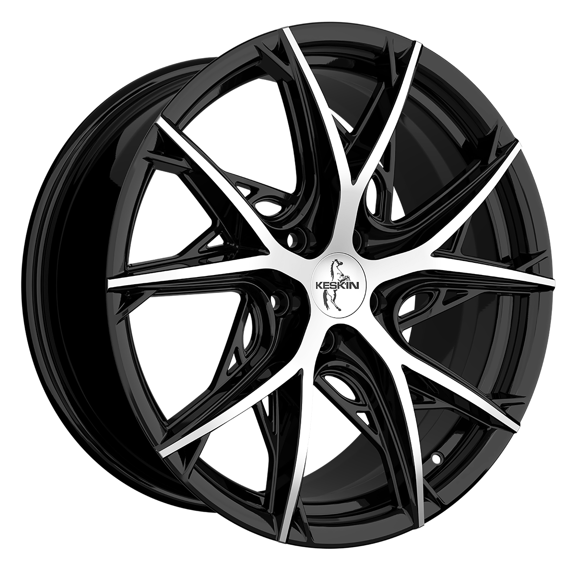 Keskin KT24 Black Painted Red Inside Alufelge 8.5x19 ET30 5x112/66.6