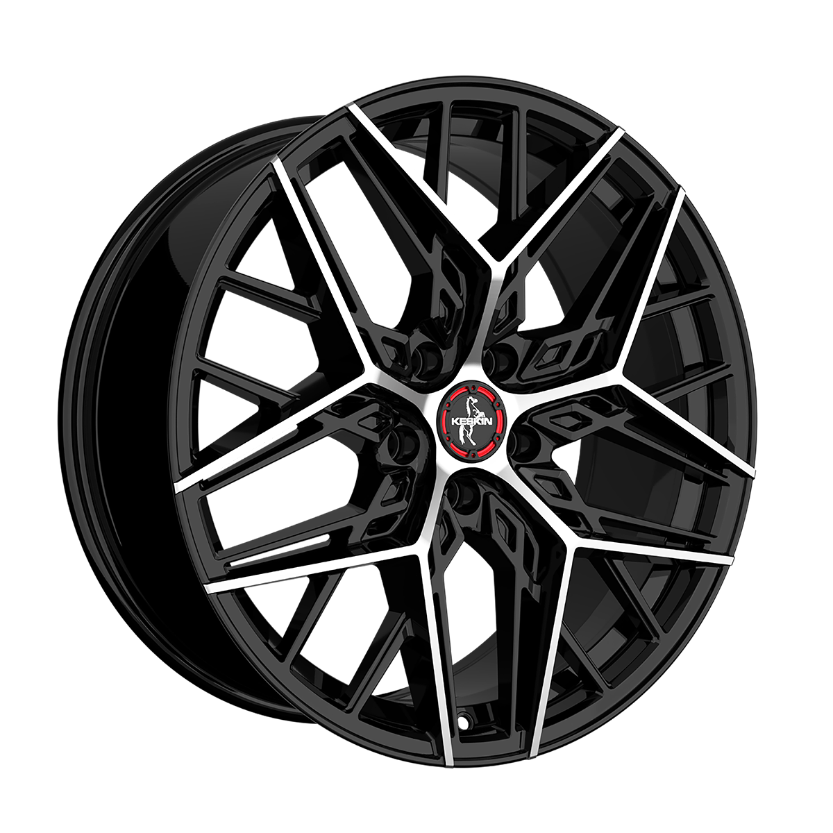 Keskin KT25 Black Front Polish Alufelge 8x18 ET35 5x120/72.6