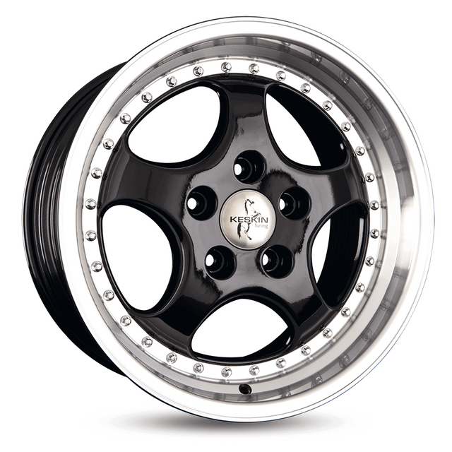 Keskin KT2 Cup Black Lip Polish Alufelge 9.5x18 ET52 5x130/71.5