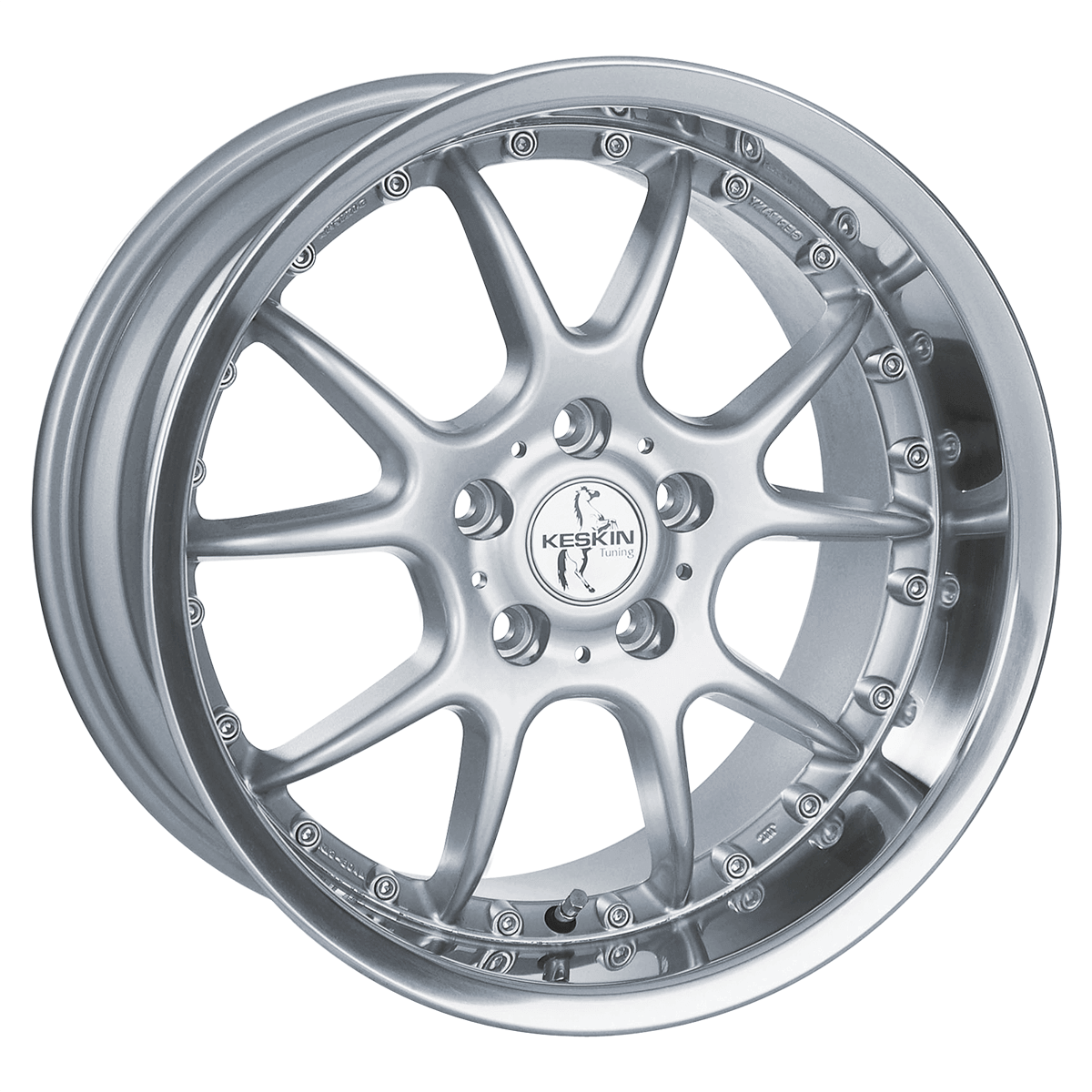 Keskin KT3 Silver Lip Polish Alufelge 9x16 ET25 5x112/72.6